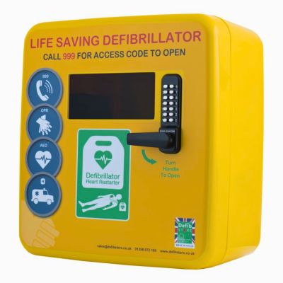 AED Locked Heated Outdoor Defibrillator Cabinet