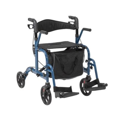 Lightweight 2-in-1 Wheelchair Rollator