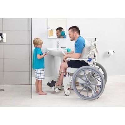 Aquatec Ocean Ergo Shower Chair Commode Self Propelled