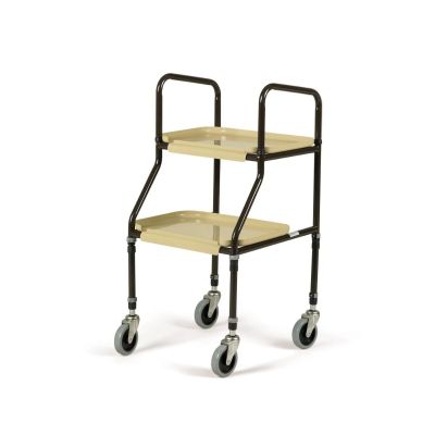 Adjustable Height Plastic Shelf Trolley