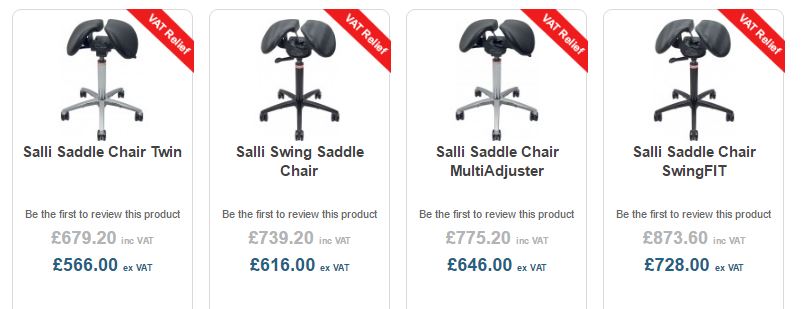 salli saddle chair tel 028 92 67 70 77