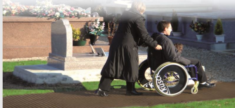 Cemetery access for wheelchair users and heavy vehicles