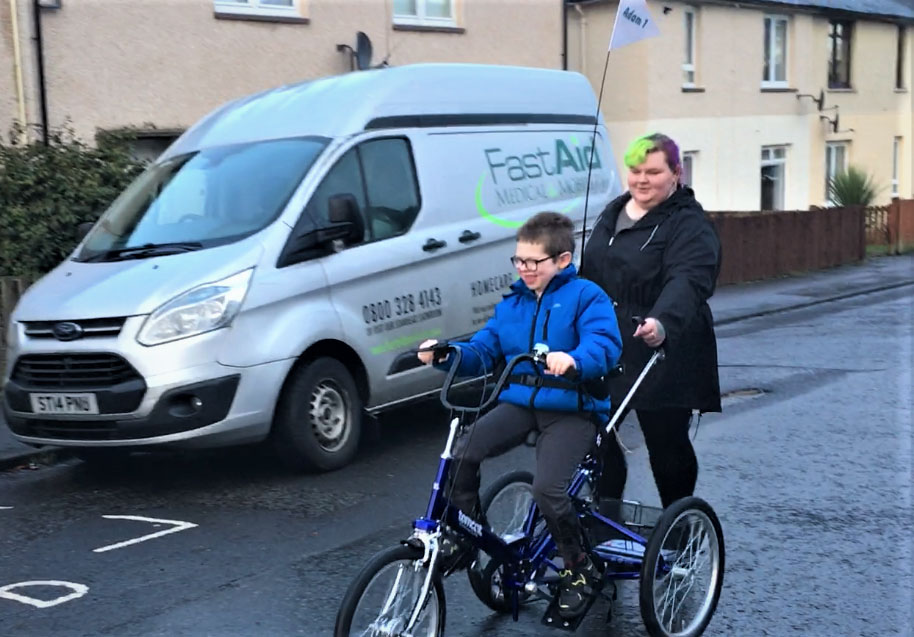 Adam tries his Tomcat Fizz Trike for the first time