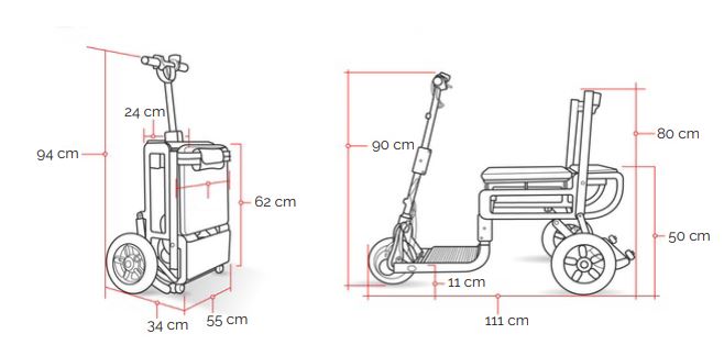 efoldi Lite Dimensions